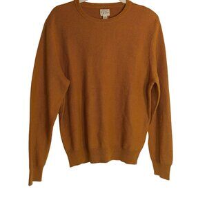 J. Crew Large  Mustard Cotton Silk‎ Crewneck Sweater